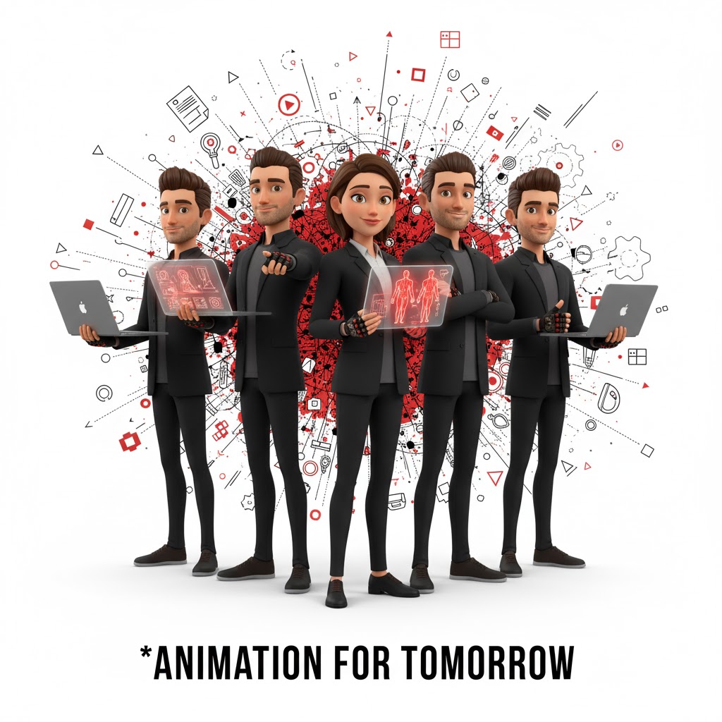 Orezilla Technology animation and video production team working on 2D and 3D visuals